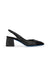 Slingback in raso nero e cristalli