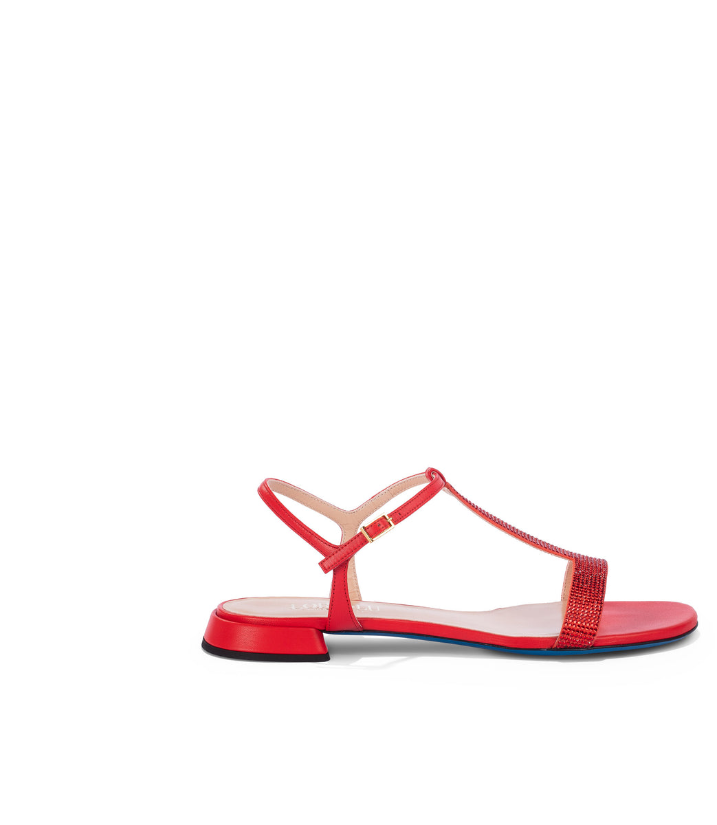 Coral on sale red sandals