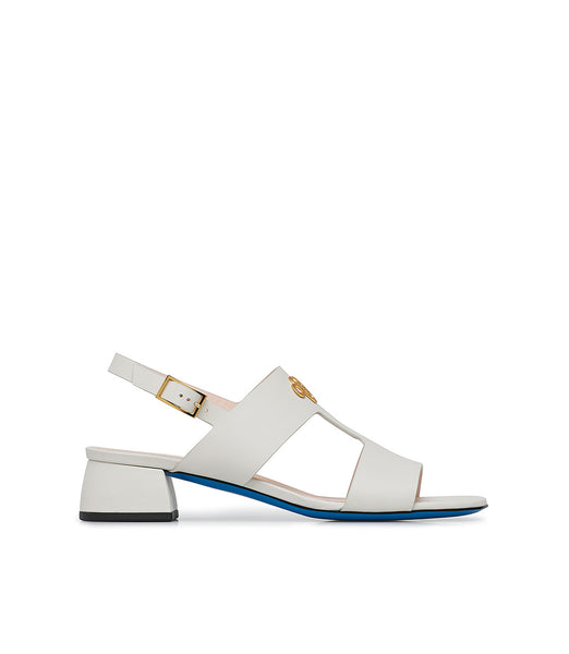 JOURNAL STANDARD◼︎relume Bellandi Pコート36 Metal gold log ice color calfskin sandal | Loriblu