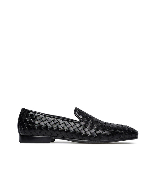 Black woven clafskin loafer | Loriblu display picture 3