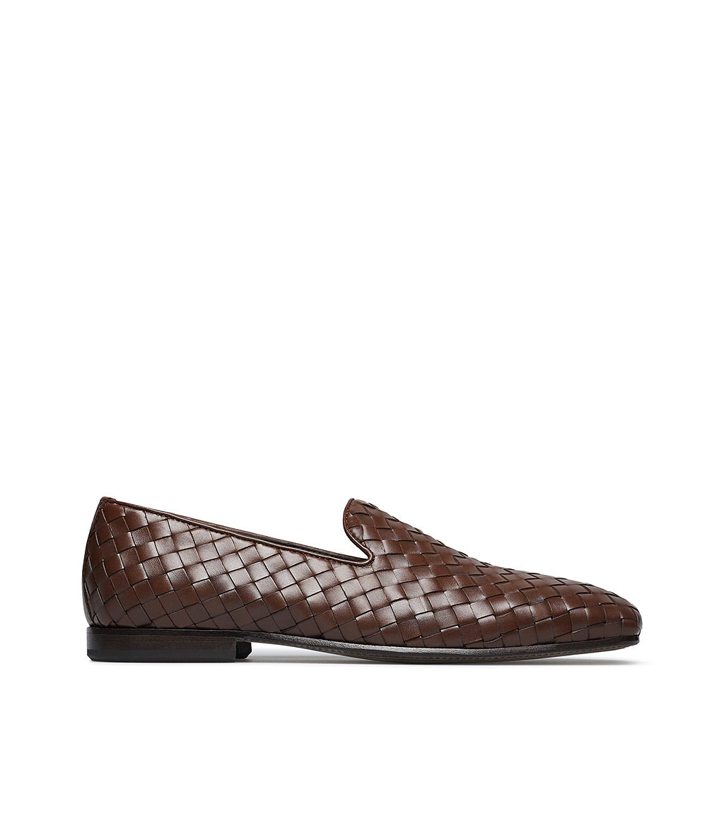 dark brown dress loafers Men's Leather-Lined Square Toe Dress Loafers