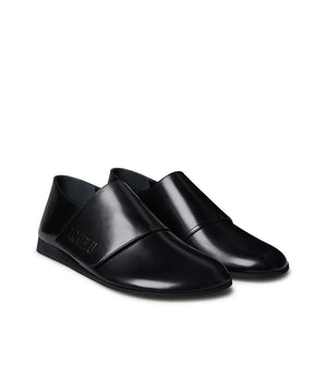 High-top black calfskin loafer
