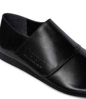 High-top black calfskin loafer