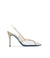 Slingback in vernice latte e oro con inserti  plexi