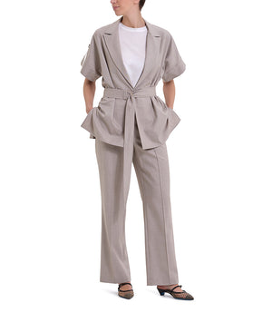 Pantalone beige taglio dritto