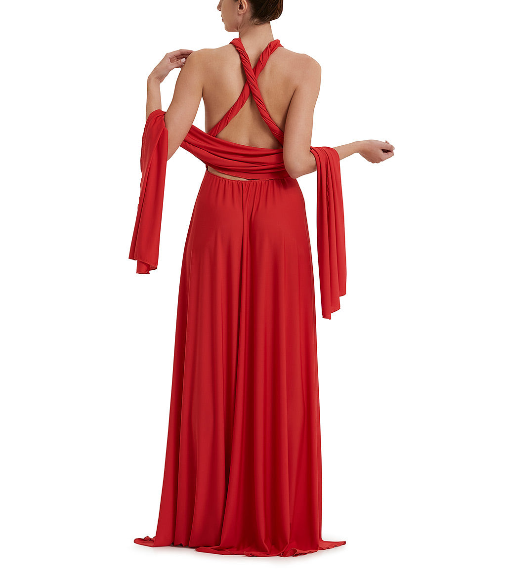 Red party dress