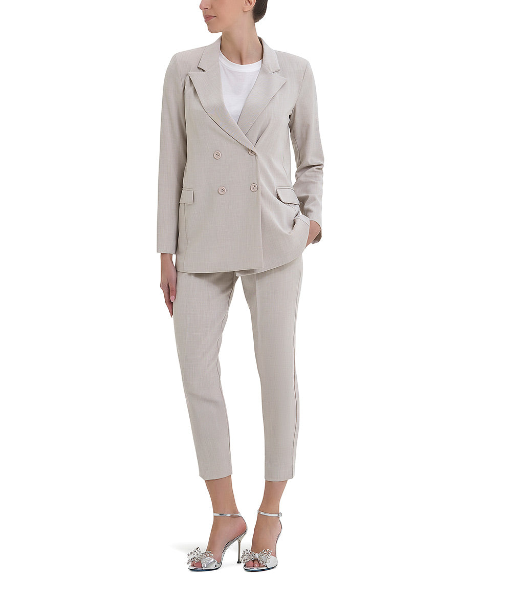 Blazer beige doppiopetto