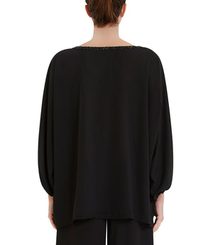 Black georgette blouse