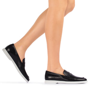 Mocassini in nappa nera